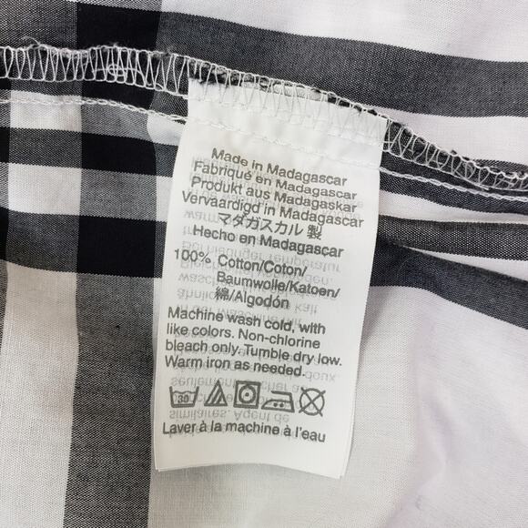 J. Crew Womens M Classic Fit Button Down Shirt Black White NEW - Picture 8 of 8